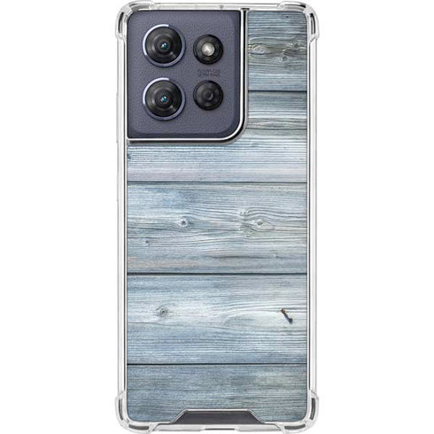 Weathered Blue Wood Moto G Power 5G (2025) Clear Case